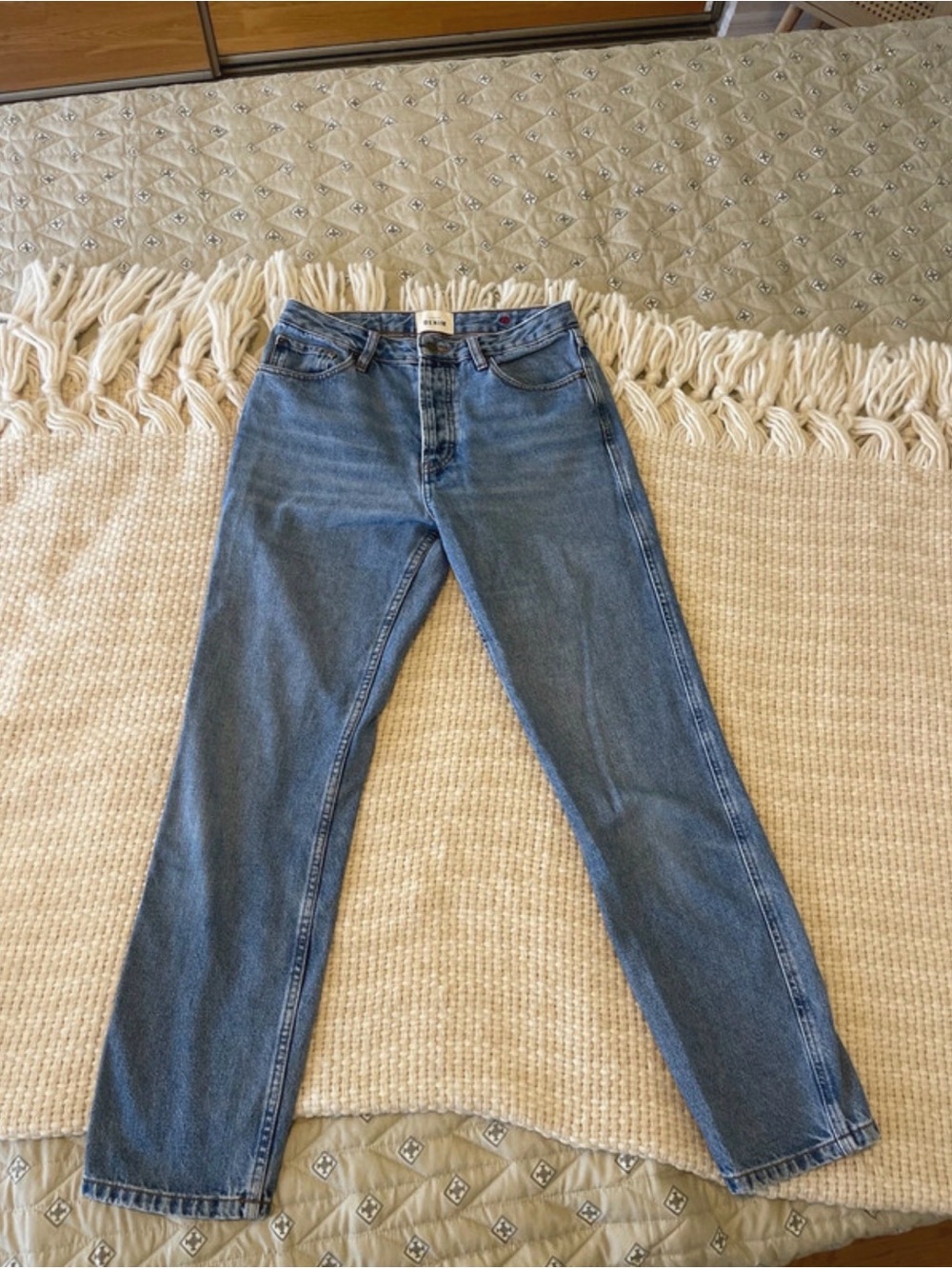 Sezane ‘Brut Sexy’ Straight Leg Light Blue Denim Jeans - Size 29 / US 6 - Picture 2 of 11